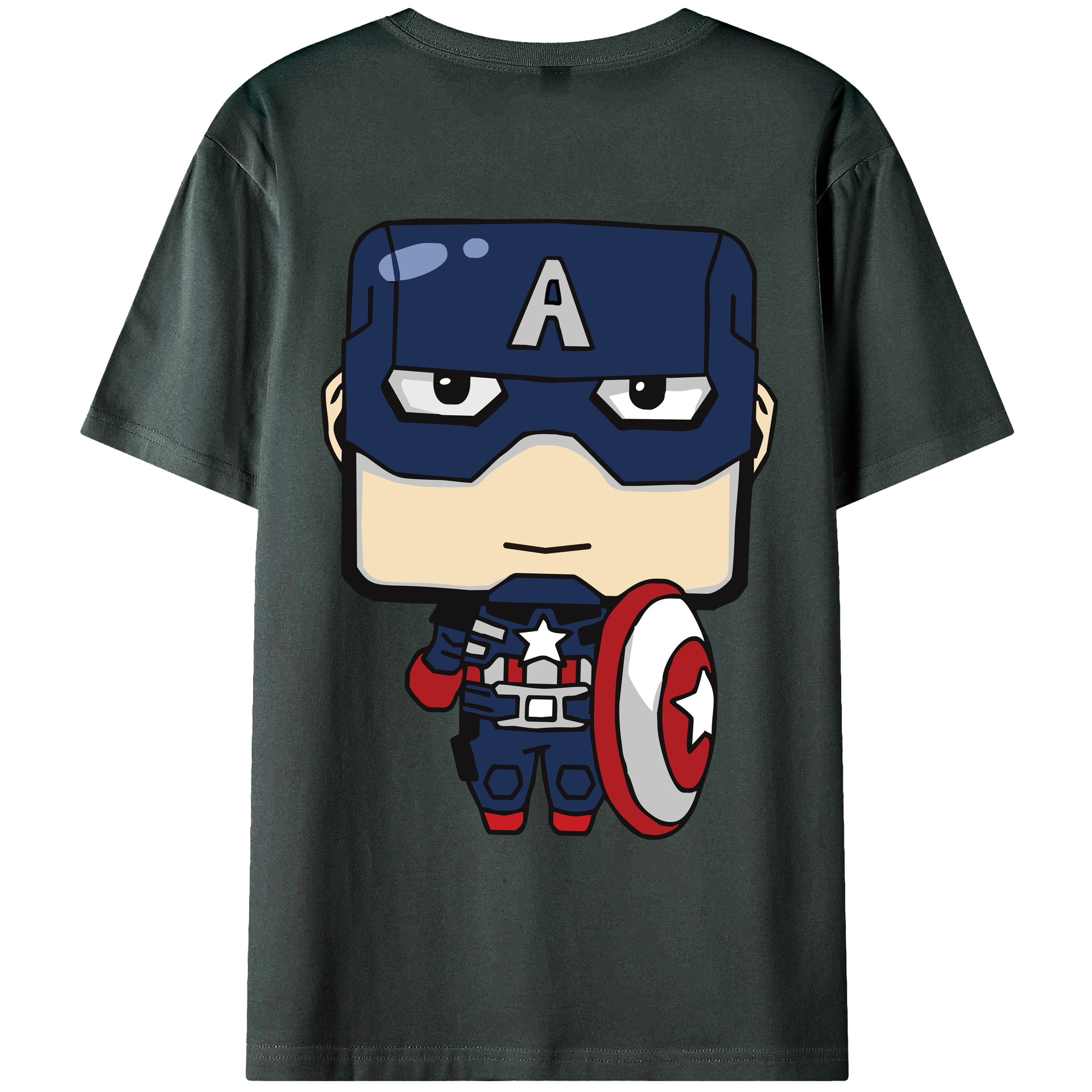 （画像用） アベンジャーズ The Avengers 綿100％ メンズ半袖Tシャツ（バックプリント） 通気性